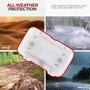 All-weather protective cover for 4x4 accessories resisting sand, snow, mud, and rain.