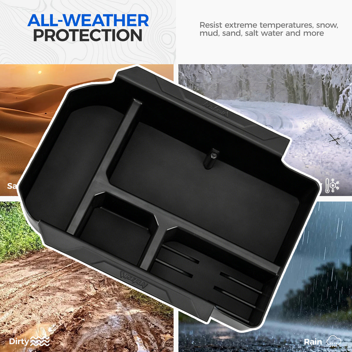 DRABAY Storage Box sa Armrest ng Center Console para sa Toyota Land Cruiser 2024+