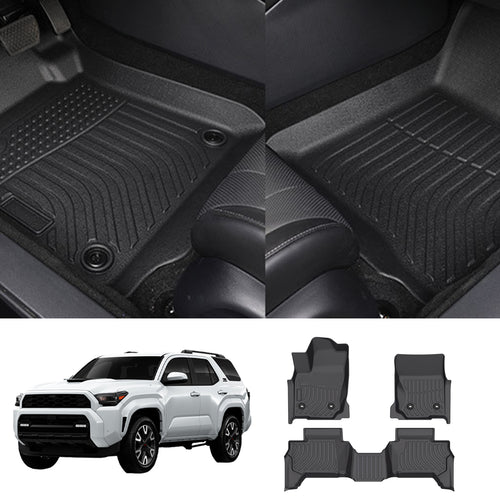 DRABAY Alfombrillas de suelo TPE para todo tipo de clima para Toyota 4Runner 2025+