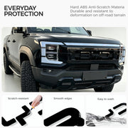 Black 4x4 truck featuring durable hard ABS anti-scratch material for off-road protection.