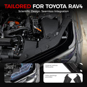 Tailored engine bay protection cover for Toyota RAV4 featuring precision 3D scan design.