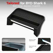 Black anti-slip side step for BYD Shark 6 with precision 3D scan fitment.