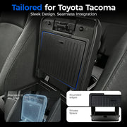 DRABAY Center Armrest Hidden Storage Box for Toyota Tacoma 2024-2026