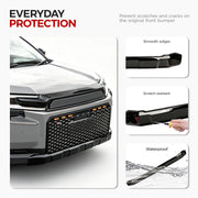 Black front bumper protector for 4x4 vehicles featuring smooth edges and scratch-resistant finish.