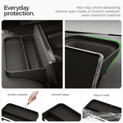Scratch-resistant, non-slip silicone car organizer tray with a durable, wear-resistant finish.