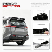 Black rear lip spoiler for SUV providing scratch-resistant and waterproof vehicle protection.