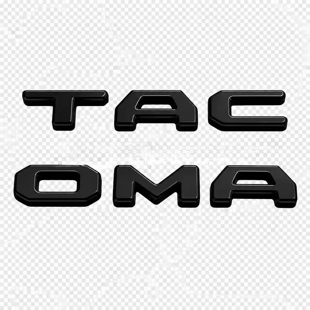 DRABAY ABS 3D Tailgate Letter Inserts Rear Emblems For Toyota Tacoma 2024-2026