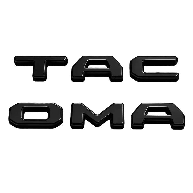 DRABAY Toyota Tacoma 2024-2026 ABS 3D 尾門字母嵌飾後徽標