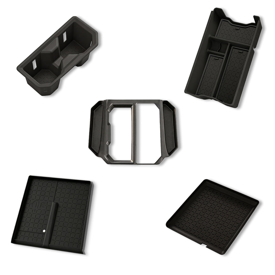 DRABAY 2026+ RAV4 Center Console Organizer Tray Designed For Armrest Storage Box Cup pad Wireless charging pad Set