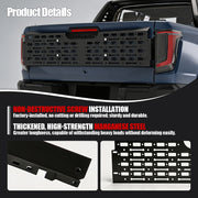 Manganese steel tailgate protector for Toyota Hilux with non-destructive screw installation.