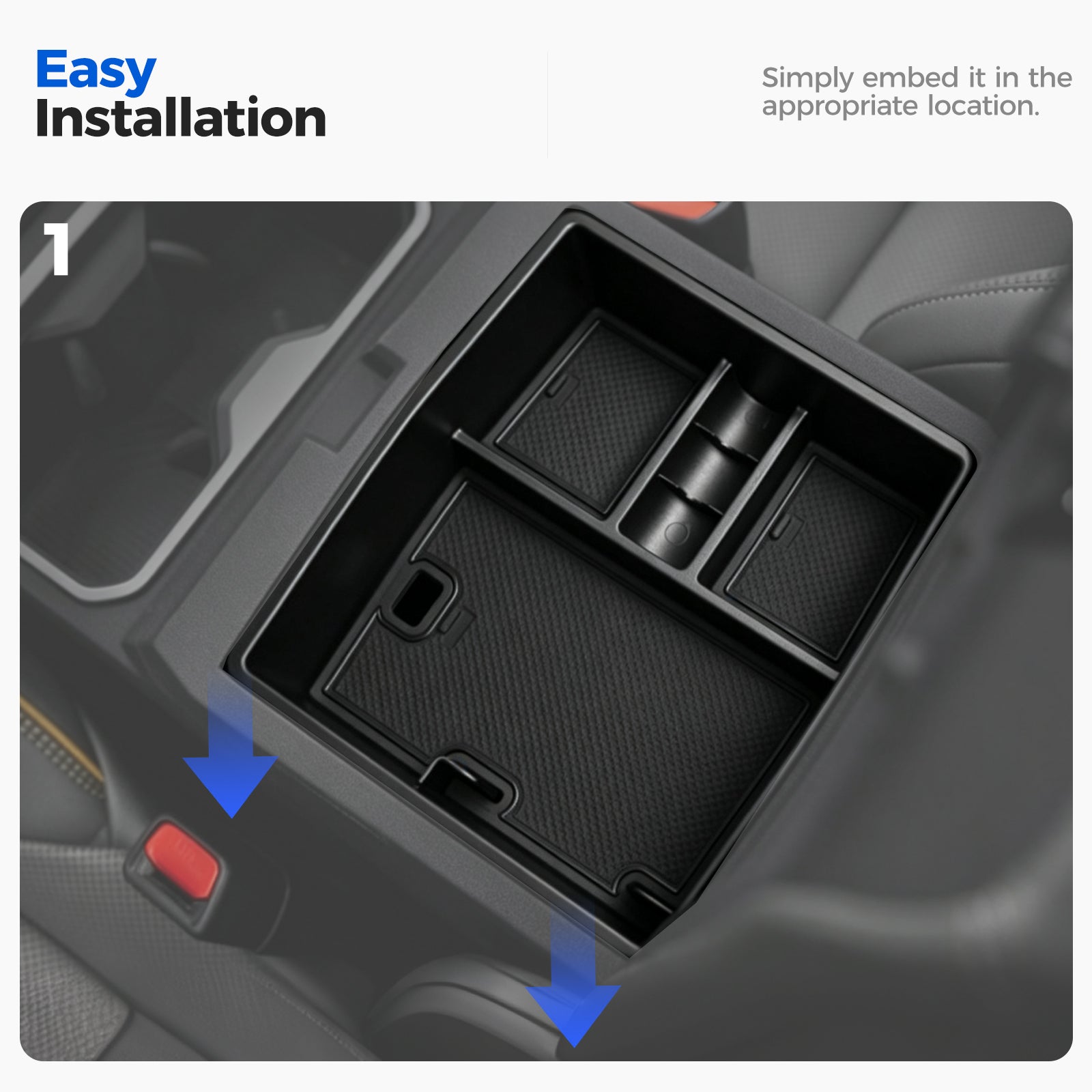 DRABAY Storage Box sa Armrest ng Center Console para sa Toyota Tacoma 2024-2025
