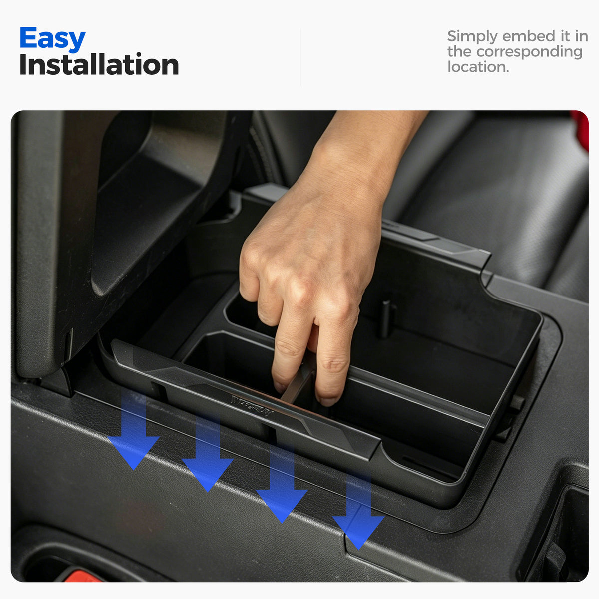 DRABAY Caja de almacenamiento para reposabrazos de consola central para Toyota Land Cruiser 2024+