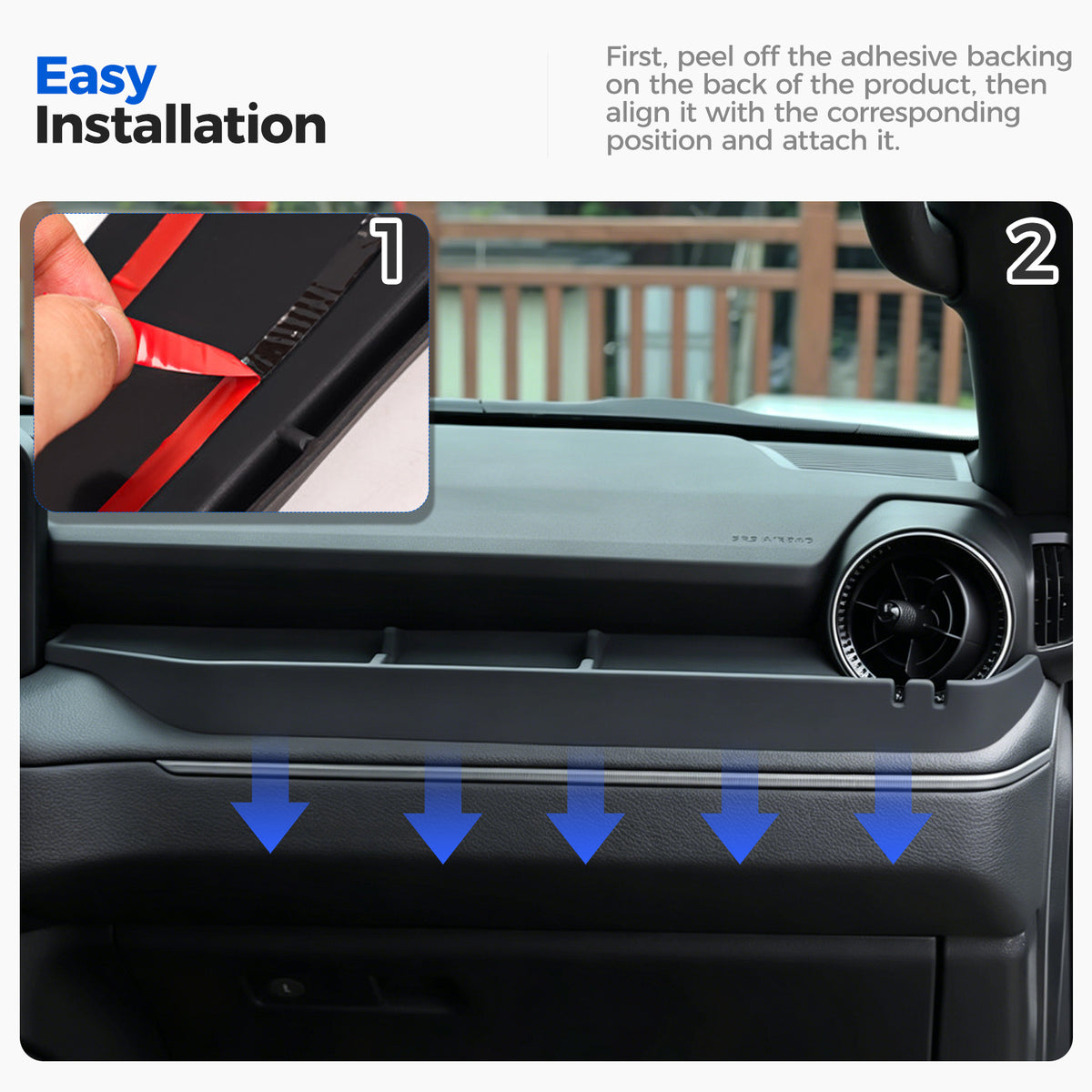 DRABAY Silicone Storage Mat sa Panig ng Pasahero para sa Toyota Land Cruiser 250 2024+