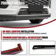 Front bumper guard with no-drill adhesive installation and UV resistant ABS finish.