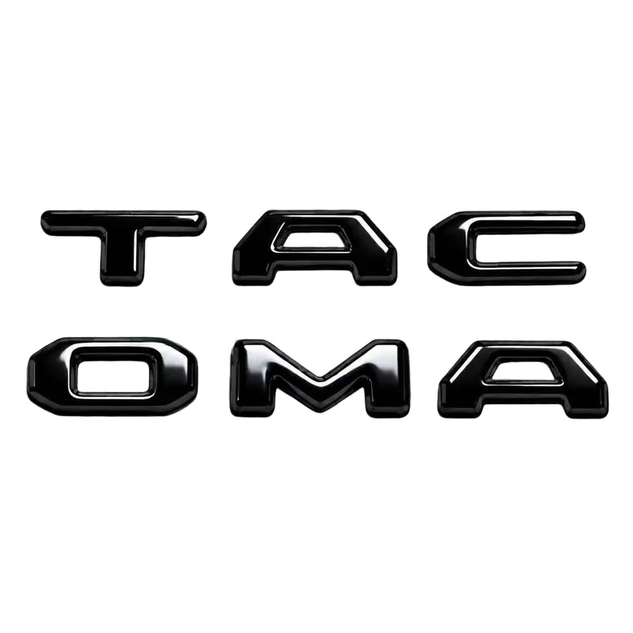 DRABAY Toyota Tacoma 2024-2026 ABS 3D 尾門字母嵌飾後徽標
