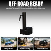 Rugged black off-road accessory mount for 4x4 vehicle protection and durability.