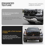 Comparison of stock silver and blacked-out front bumper for BYD off-road vehicle.