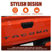 DRABAY ABS 3D Tailgate Letter Inserts Rear Emblems For Toyota Tacoma 2024-2026