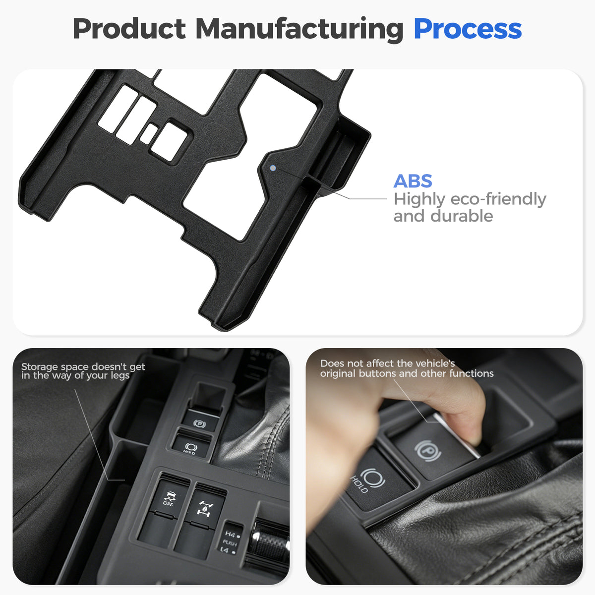 DRABAY Cubierta del panel de la palanca de cambios de la consola central para Toyota Land Cruiser 2024-2025