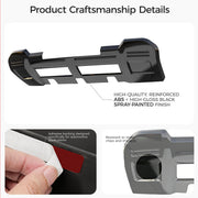 High-gloss black reinforced ABS 4x4 vehicle protection trim with adhesive backing.