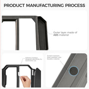Close-up of 4x4 vehicle trim showing durable ABS outer layer and automotive adhesive backing.