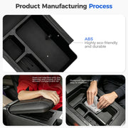 DRABAY Caja de almacenamiento para reposabrazos de consola central para Toyota Land Cruiser 2024+