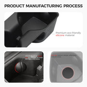 Close-up of premium eco-friendly silicone cup holder with non-slip bottom design.