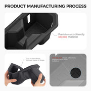 Durable black silicone 4x4 vehicle organizer with anti-slip grid design.