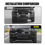 DRABAY ABS Front Fog Light Trim Covers Exterior Upgrade for BYD Ti 7 2025-2027