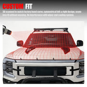 3D scanned custom fit vehicle protection overlay showing precise contour mapping on a truck hood.