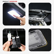 LED interior car dome light upgrade kit with wiring harness and clear lens housing.