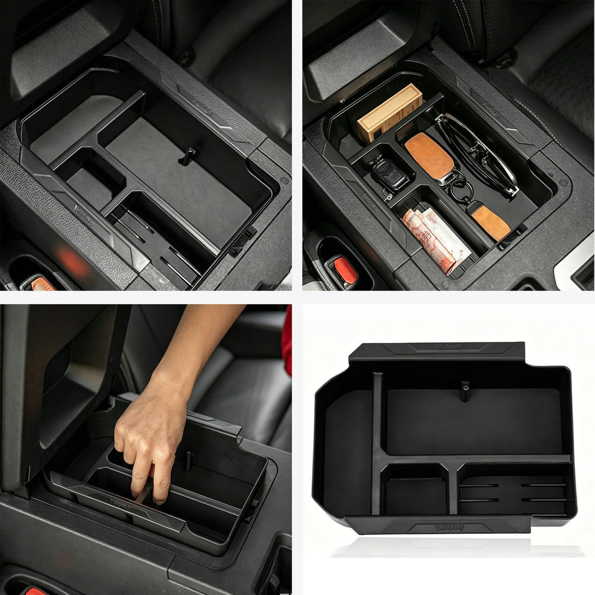 DRABAY Storage Box sa Armrest ng Center Console para sa Toyota Land Cruiser 2024+