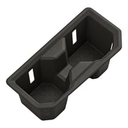 Black heavy-duty plastic center console organizer tray for 4x4 vehicle storage.