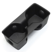 Black dual vehicle cup holder organizer for 4x4 interior storage