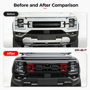 DRABAY Front Grille ABS Black Cover For BYD Shark 6