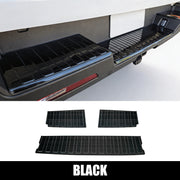 Black textured bumper protector pads for vehicle protection
