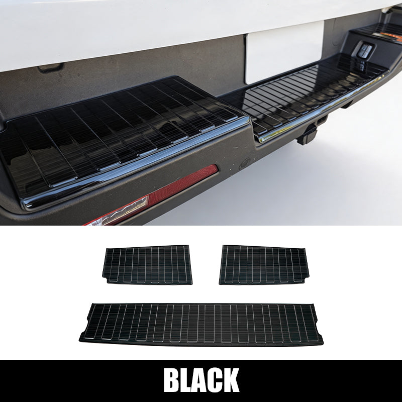 Black textured bumper protector pads for vehicle protection